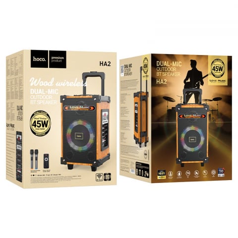 Boxă BT Wireless Dual-Mic HA2 Wave pentru Exterior – Sunet Clar și Performanță în Aer Liber [3]