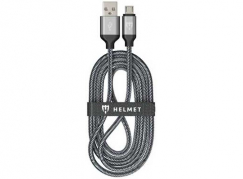 Accesorii Telefoane - Helmet Cable USB to Micro-USB 20W 1.5M Nylon Series, Grey
