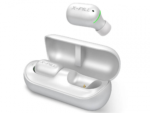 Accesorii Telefoane - Helmet Earbuds TWS, 4 Mic ENC, White
