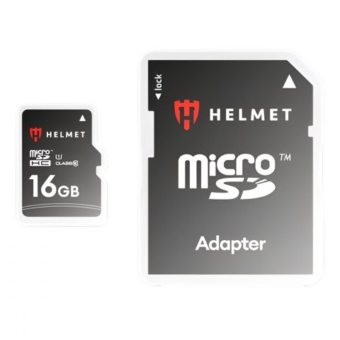 Desktop PC - Helmet MicroSD Card (Class 10) UHS-I (U1) + SD Adapter, Basic Line, 16 GB