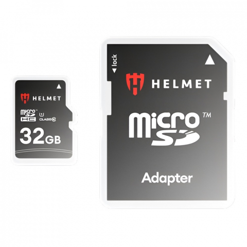 Desktop PC - Helmet MicroSD Card (Class 10) UHS-I (U1) + SD Adapter, Basic Line, 32 GB