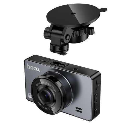 Видеорегистраторы - Hoco DV14 Автомобильный видеорегистратор с экраном 3” (720P), металлический серый