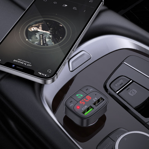 HOCO E59 Promise FM Bluetooth трансмиттер для автомобиля с QC3.0 [6]