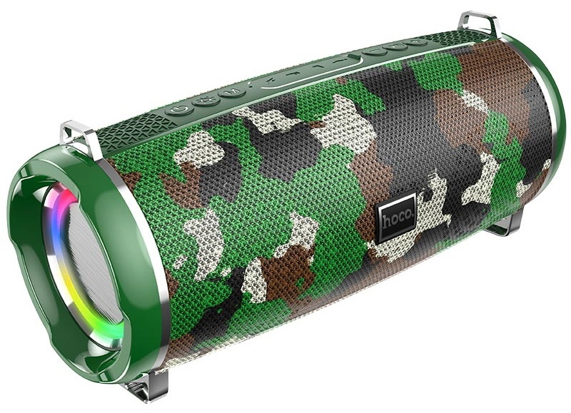 Electronice - Hoco HC2 Xpress Boxă Bluetooth sport – Camouflage Green, 10 W, 2400 mAh, design militar ultra-rezistent