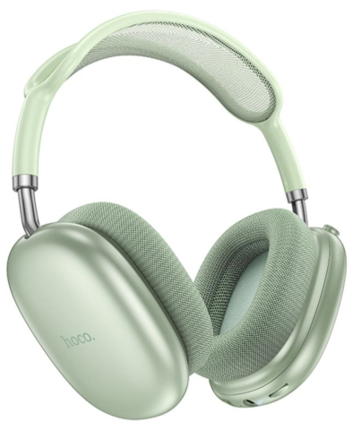 Bluetooth - HOCO W55 Pleasing – Беспроводные наушники с мощным звуком и комфортной посадкой Green