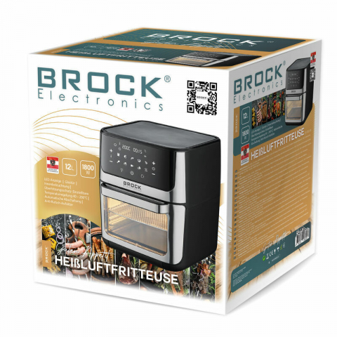 Hot Air Oven-Fryer BROCK DA 1000 BK, 12L, 1800W – cuptor cu aer cald multifuncțional pentru gătit sănătos și rapid [1]