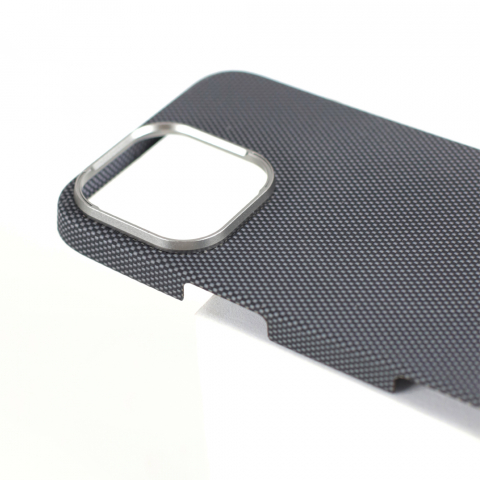 Husă VANTA Carbon Inel Simplu 600D cu Magsafe pentru iPhone 16, Alb Simplu [3]