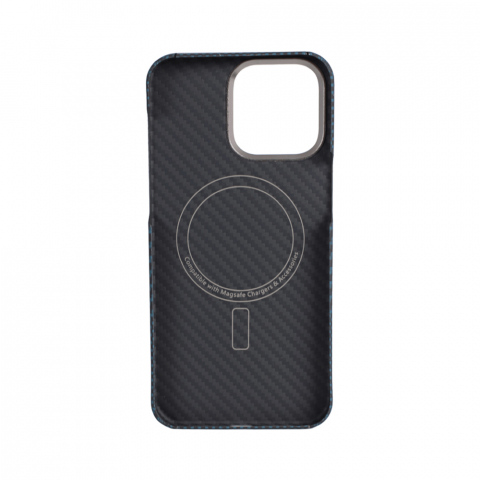 Husă VANTA Carbon Inel Țesut M cu Magsafe pentru iPhone 16 Pro, Albastru M [1]