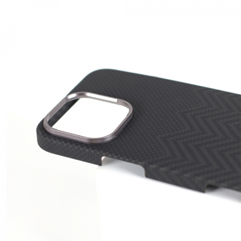 Husă VANTA Carbon Inel Țesut M cu Magsafe pentru iPhone 16 Pro, Negru M [2]