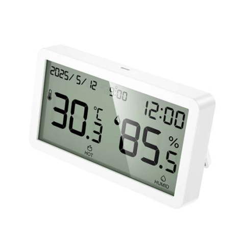 Casa și grădina - HX42 Ceas de alarmă electronic de interior cu termometru și higrometru – Alb