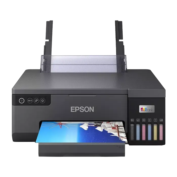 Electronice - Imprimantă foto Epson EcoTank L8050 A4 (6 culori, CISS integrat, Wi-Fi, Ethernet, Negru)