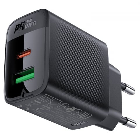 Electronice - Încărcător A78 PD20W GaN (USB-C + USB-A) – Eficiență dublă, dimensiune compactă
