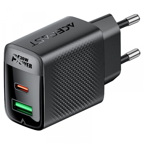 Electronice - Încărcător A98 PD30W GaN cu porturi USB-C și USB-A – Putere maximă într-un design compact