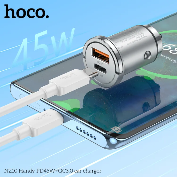 Автомобильное зарядное устройство HOCO NZ10 Handy PD45W + QC3.0 [2]