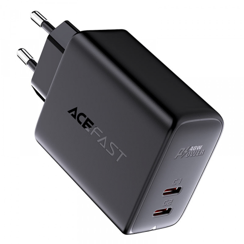 Încărcător dual ACEFAST A9 PD40W (USB-C + USB-C) Negru [2]