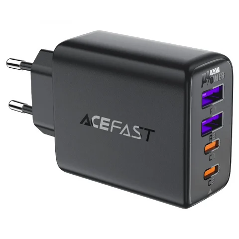 Fără cablu - Încărcător PD45W GaN A61 (2USB-C + 2USB-A) (UE) – încărcător rapid, 4 porturi, USB-C, GaN