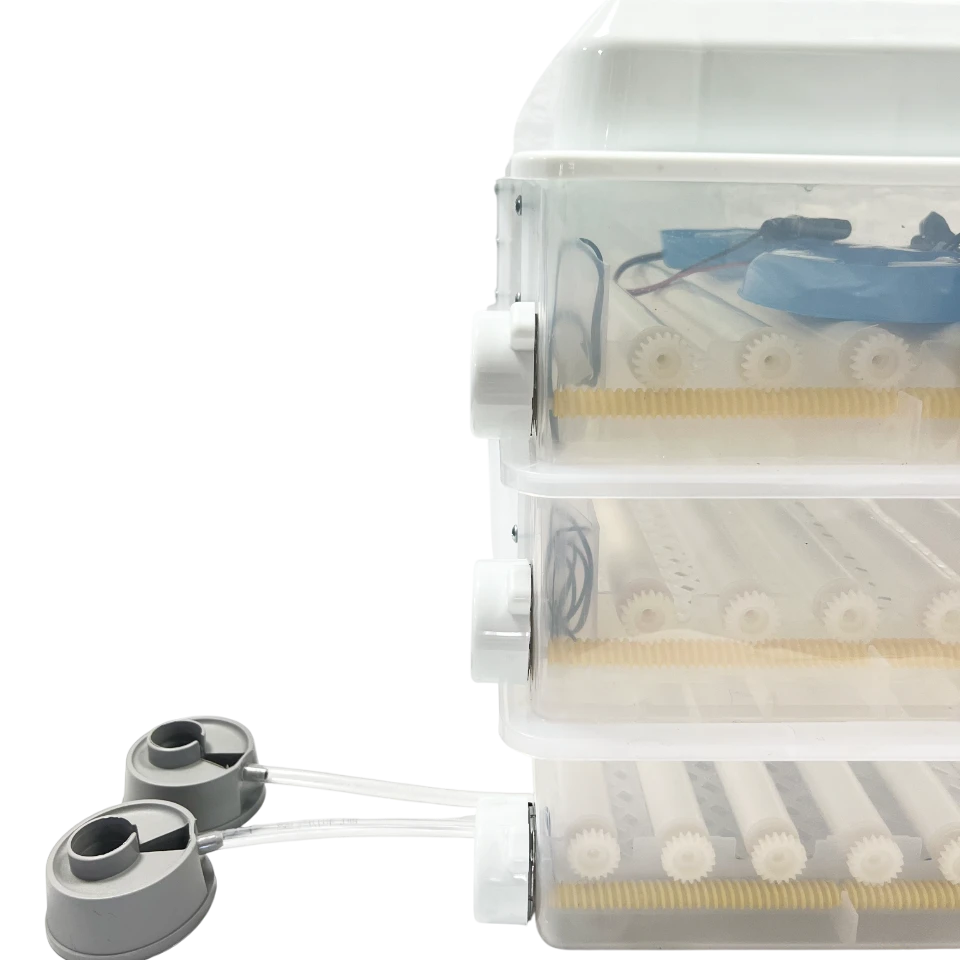 Incubator ouă Demetra DM-176 (176 ouă găină) – Automat complet, alimentare dublă 220V/12V + ovoscop inclus [9]