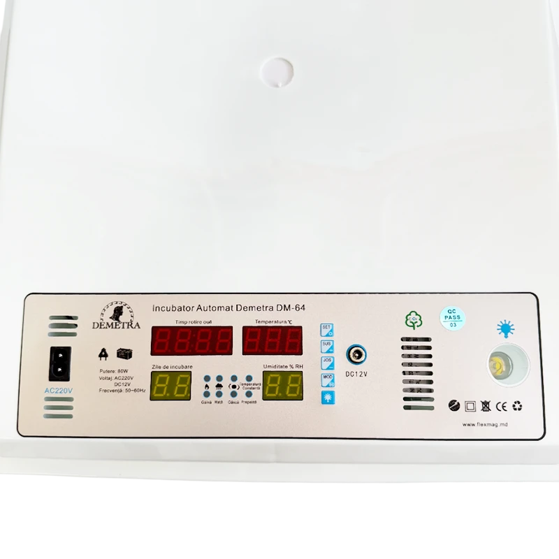 Incubator pentru ouă Demetra DM-64 + CADOU Încălzitor pentru pui Demetra FAN-1 – Eclozare eficientă și sigură cu 98% rată de succes! [8]