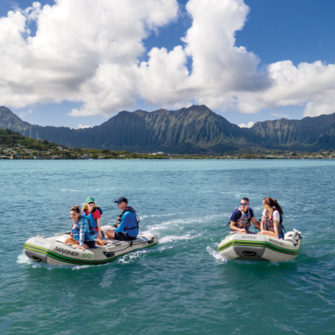 Надувная лодка INTEX “Mariner 260” с веслами, насосом и сумкой, 264×155×61 см [3]