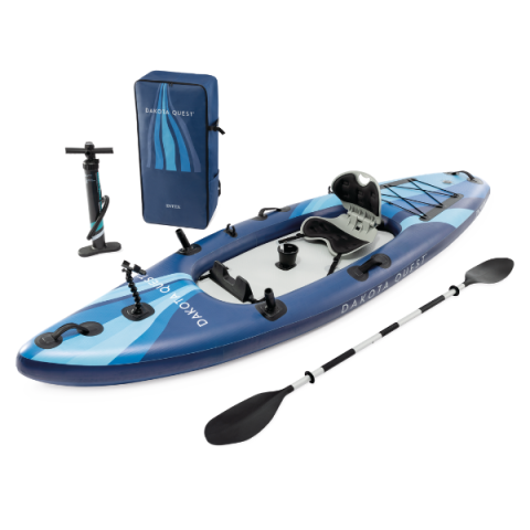 Caiace Gonflabile - Надувной каяк INTEX “Dakota Quest” с веслом, насосом и рюкзаком, 320×89×20 см