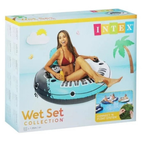 INTEX Cerc gonflabil “River run” cu mînere și suport spate, D 135 cm, pînă la 100 kg [6]