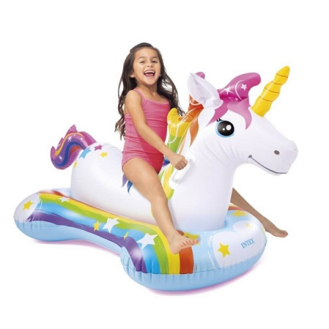 INTEX Plută-saltea gonflabilă “Unicorn” cu mânere, 163х86 cm, până la 40 kg, 3+ [2]