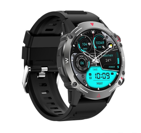 Ceasuri inteligente - Ceas inteligent sport J7 cu ecran AMOLED, funcție de apel, negru