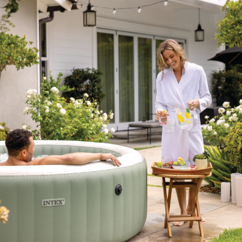 Надувное джакузи SPA INTEX Bubble Massage (216 x 71 см, 6 человек) [8]