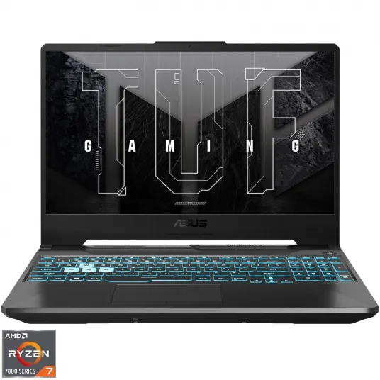 Laptopuri - Laptop Gaming ASUS TUF A15 FA506NC (Ryzen 7 7445HS, 15.6" FHD 144Hz IPS, 16GB DDR5, 512GB SSD, RTX 3050 4GB, Graphite Black)