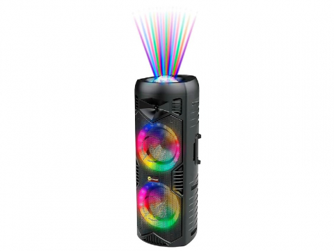 Electronice - LGP-5150 negru, 200W, Microfon wireless (Boxă portabilă Bluetooth cu microfon wireless, 6"X2+1 difuzoare, 7.4V/3000mAh)