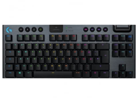 Calculatoare - Logitech Gaming Mechanical Keyboard G915  TKL Tenkeyless LIGHTSPEED Wireless RGB, Low Profile, 5 Dedicated G-Keys, 22 Lighting Profiles, Bluetooth, CARBON - US INT'L - 2.4GHZ/BT - INTNL - TACTILE SWITCH
