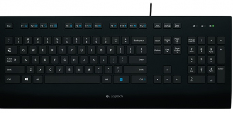 Calculatoare - Logitech Keyboard K280e for Business, USB, Splash-protected, US INT'L, black