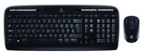 Calculatoare - Logitech Wireless Desktop MK330, Multimedia Keyboard & Mouse, USB, Retail, US INT'L - 2.4GHZ