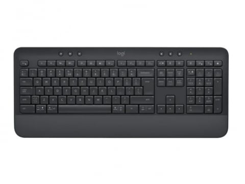 Calculatoare - Logitech Wireless Keyboard Signature K650, upgraded shortcuts and integrated palm rest, Bluetooth Low Energy Wireless (Bluetooth 5.1) or Logi Bolt USB Receiver, GRAPHITE - US INT'L