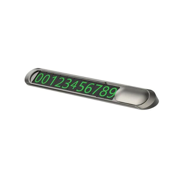 Suport pentru Numar de Telefon - Card de Parcare Temporară Lotto CH021 din aliaj de zinc – 126×19×9 mm