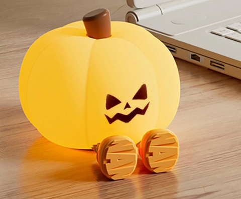 Lumină Pat Dovleac din Silicon 500mAh – Lumină LED Decor OZ08 [1]