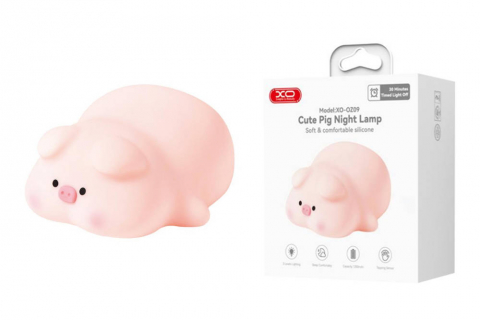 Lumină Pat Porc Roz din Silicon 1200mAh – Lumină LED pentru Cameră Copii OZ09 [2]