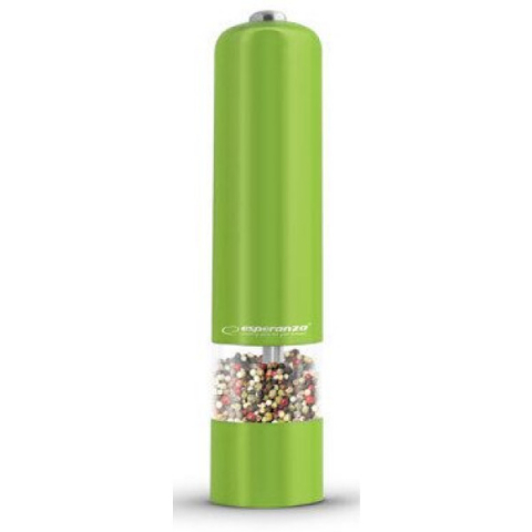 Morile electrice de condimente - Măcinător Esperanza MALABAR EKP001G Verde - Măcinare Precisa cu Iluminare LED