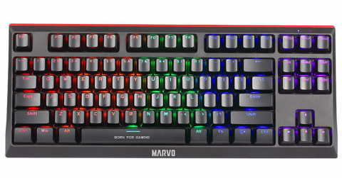 Gaming - Marvo Keyboard Mechanical KG953 Wireless & Blutooth Wireless & Wired Tri-modes TKL RGB