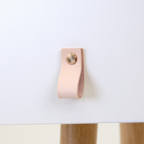 Masa de machiaj din lemn cu oglindă LED, 120x80x40 cm, picioare din lemn de fag [3]