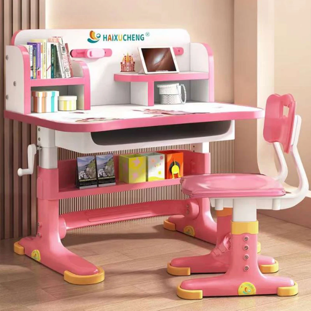 Mese in set cu scaune - Masă de studiu ChiToys JCH602/2 roz