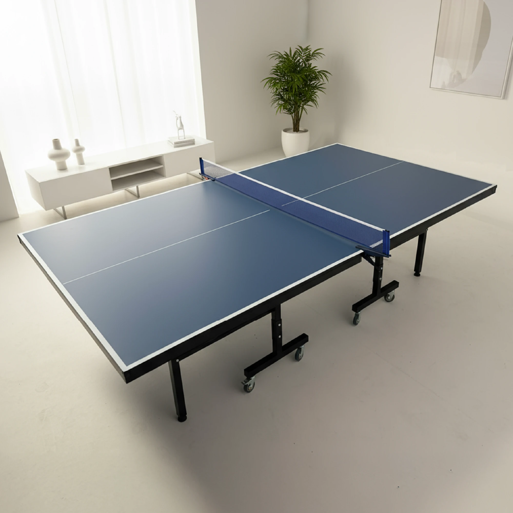 Mese de tenis - Masă de tenis de masă THUNDER VITAL-18-BLUE – Performanță oficială și stabilitate maximă