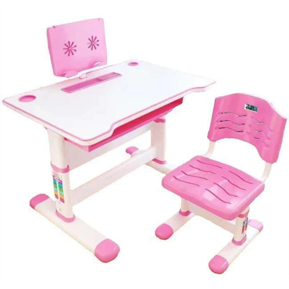 Mese in set cu scaune - Masa pentru studiu roz ChiToys