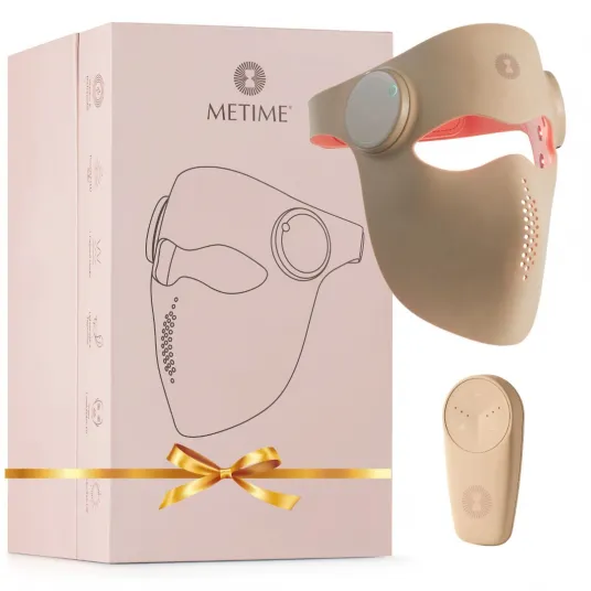 Măști LED pentru față - Mască LED Wireless Me Time Ritual – 3 lumini profesionale (roșie + albastră + infraroșie), full-face, silicon medical, 10 min/zi pentru piele ca la 30 de ani