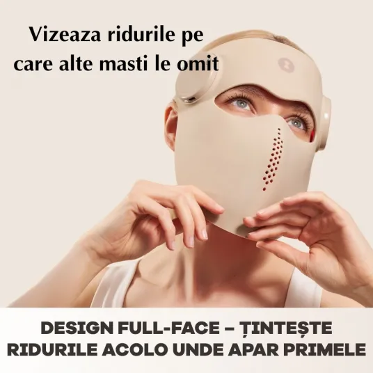 Mască LED Wireless Me Time Ritual – 3 lumini profesionale (roșie + albastră + infraroșie), full-face, silicon medical, 10 min/zi pentru piele ca la 30 de ani [4]
