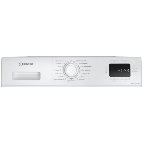 Mașină de spălat rufe Indesit IM 864 MY (8 kg, 1400 RPM, Clasa A, Curățare cu abur, Program rapid 14 min, Alb) [3]