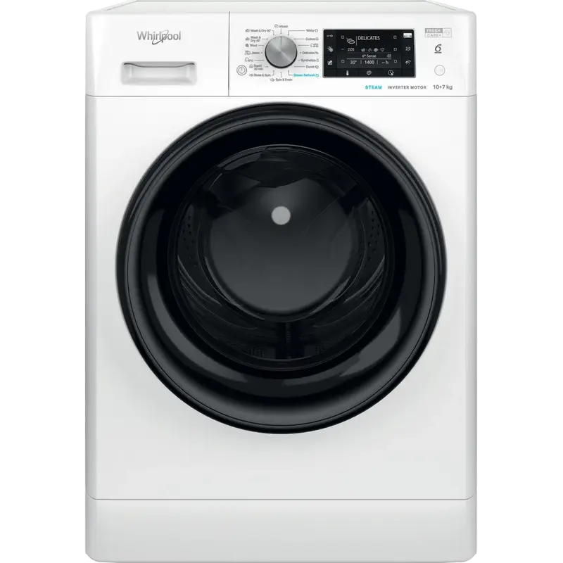 Mașini de spălat rufe cu uscător - Mașină de spălat și uscat Whirlpool FFWDD 1076258 BV EU