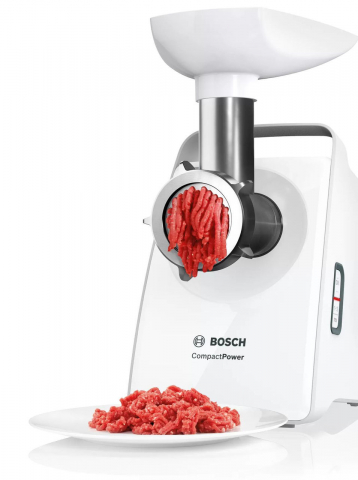 Meat Mincer Bosch MFW3X14WPutere:  2000 WMaterialul carcasei:  Metal, Plastic Capacitatea de mărunșire :  2,5 kg/mFuncție revers:  ДаProtecție la suprasarcină:  ДаAccesoriu pentru cârnați:  Да [1]
