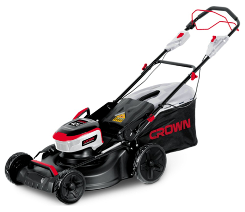 Masini de tuns gazonul cu acumulator - Mașină de tuns gazonul cu acumulator CROWN CT29020HSX-4 (2×20V, 2×4Ah, Brushless, 51 cm, Autopropulsată, Coș 60 l)