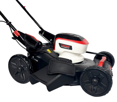 Mașină de tuns gazonul cu acumulator CROWN CT29020HSX-4 (2×20V, 2×4Ah, Brushless, 51 cm, Autopropulsată, Coș 60 l) [2]